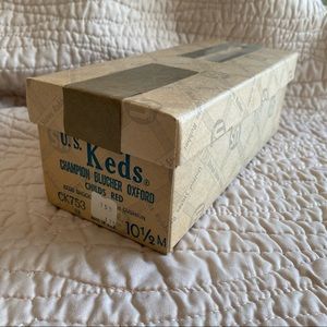 Vintage Keds United States Rubber Child’s Oxford Shoe Empty Box Only Ephemera.